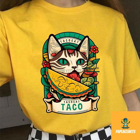 Discover Tacocat T-Shirt, Funny Cinco De Mayo Shirt, Taco Cat Vintage Shirt
