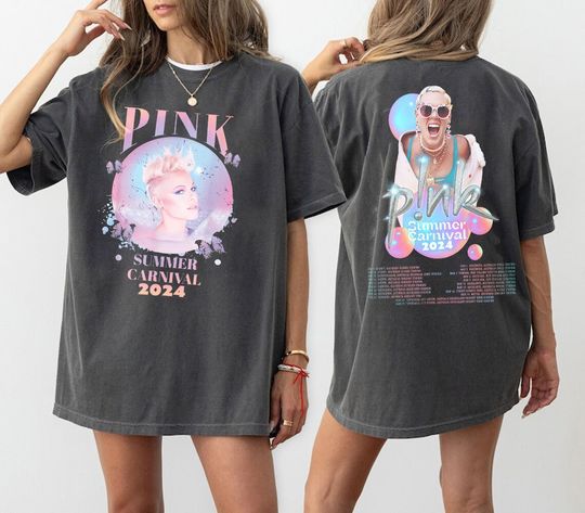 P!nk 2side 2024,Summer Carnival 2024 Pink, Singer Tour, Music Festival Shirt