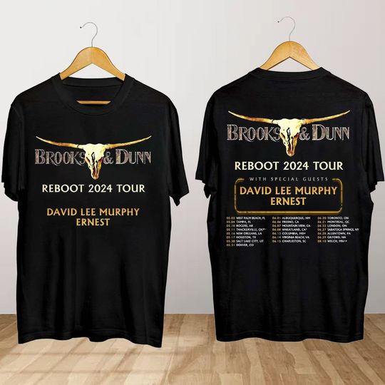 Discover Brooks & Dunn Reboot 2024 Tour T Shirt, Brooks Dunn Concert T Shirt