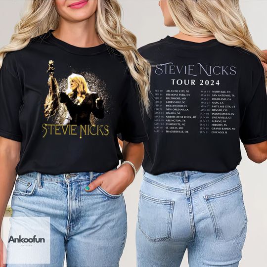 Stevie Nicks 2024 Tour Shirt, Graphic Stevie Nicks Shirt, Stevie Nicks Live On Tour 2024