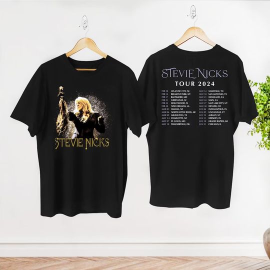 Stevie Nicks 2024 Tour Shirt, Graphic Stevie Nicks Shirt, Stevie Nicks Live On Tour 2024, Stevie Shirt Fan Gift, 90s Stevie Nicks Shirt