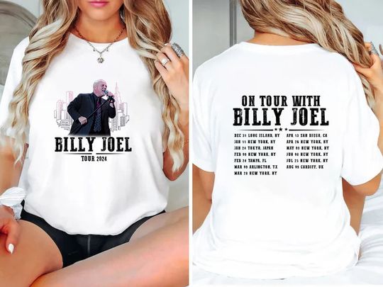 Discover Billy Joel World Tour 2024 Shirt Unisex Long sleeve
