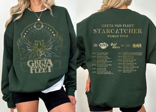 Greta Van Fleet World Tour 2024 Shirt, Starcatcher Tour Shirt