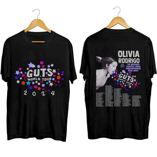 Discover Guts Olivia World Tour 2024 Shirt, Vintage Olivia Guts Tour T Shirt