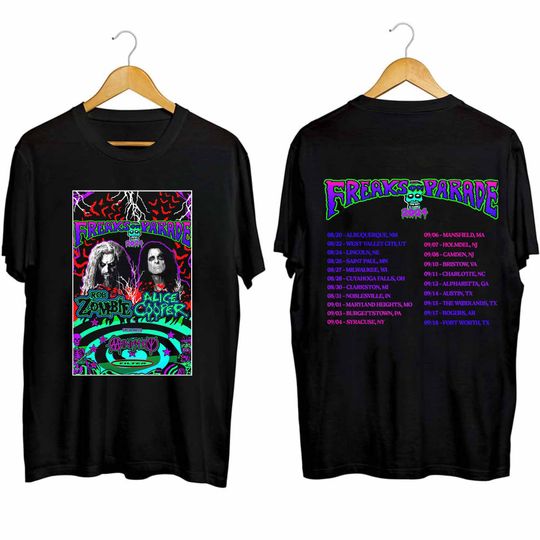Rob Zombie and Alice Coopers 2024 Tour T Shirt