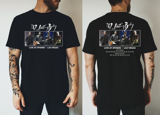 2024 U2 Band Achtung Baby Live At Sphere Tour T-Shirt