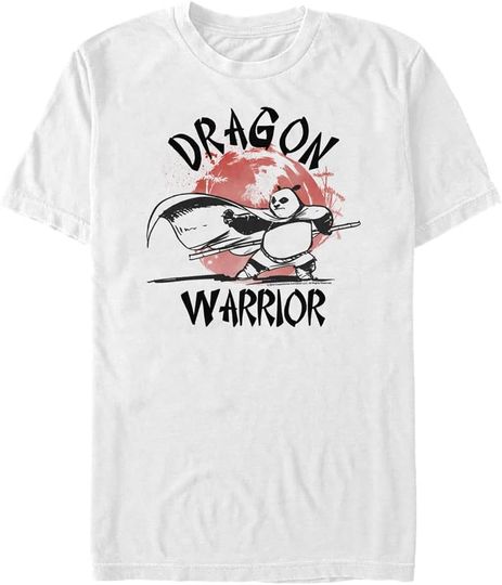 Kung Fu Panda Dragon Warrior Men's Tops Short Sleeve Tee Shirt