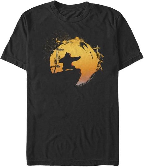 Kung Fu Panda Sunset Training Men's Tops Short Sleeve Tee Shirt