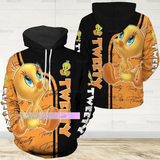 Tweety Bird 3D Hoodie, Disney 3D Hoodie
