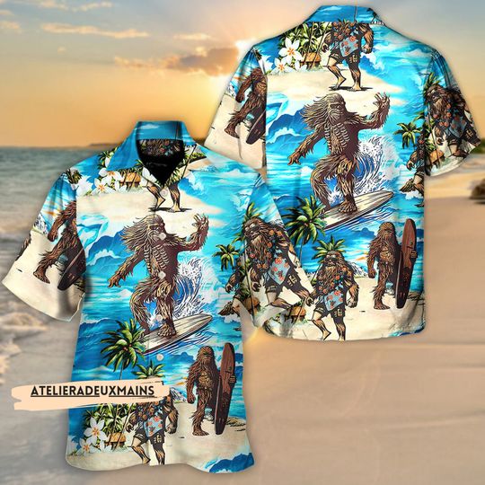 Star Wars Chewbacca Surfing Aloha Hawaii Shirt, Disney Star Wars Hawaiian Shirt