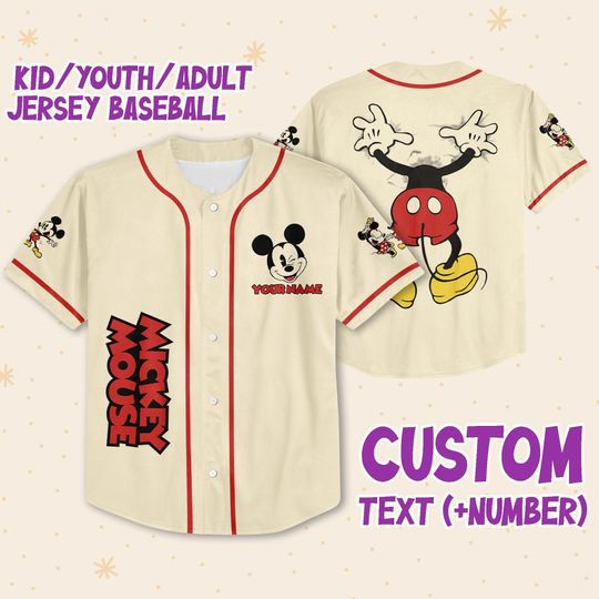 Discover Personalized Mickey Mouse Disney Baseball Jersey, Disney Jersey