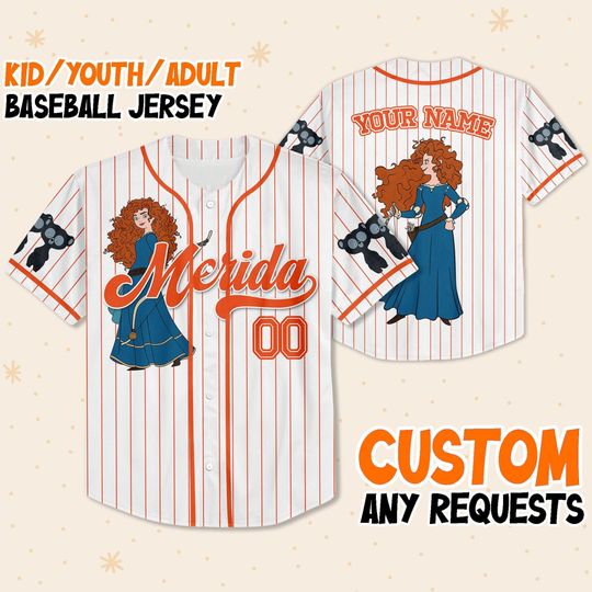 Discover Personalized Disney Princess Merida Brave Simple Baseball Jersey