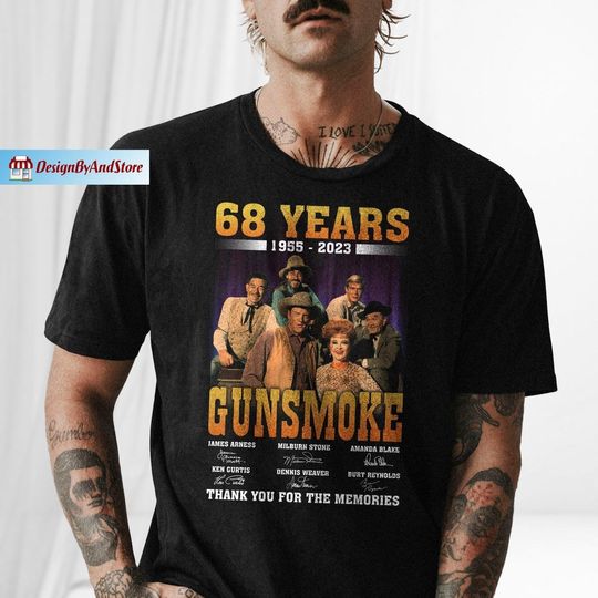 Discover Gunsmoke Shirt, Gunsmoke 68Th Shirt, Gunsmoke Merch Shirt, Western Cowboy Shirt