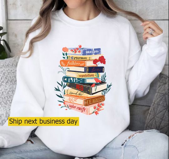 Discover Vintage Taylor's Album As Books Sweatshirt, Taylors Album