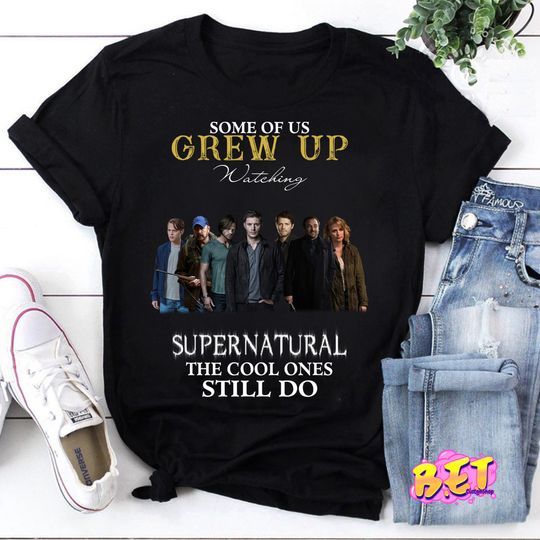 Discover Some Of Us Grew Up Watching Supernatural Movie Vintage T-Shirt
