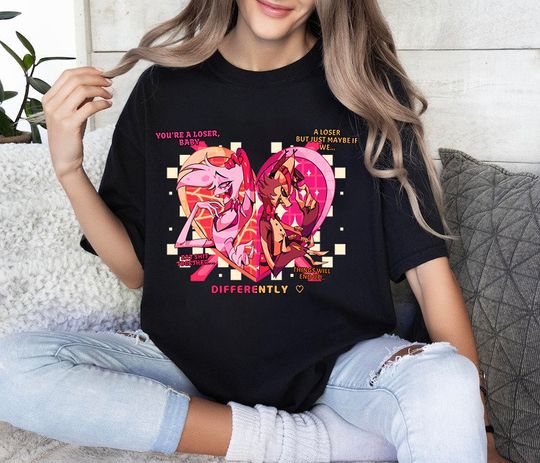 Angel And Husk Loser Baby Hazbin Hotel Shirt, Hazbin Hotel Movie Fan Gift