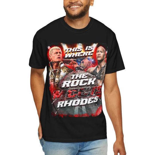 The Rock Meets Cody Rhodes Graphic Shirt Wrestling Gear