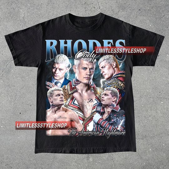 Vintage Cody Rhodes T-Shirt, Unisex Man and Women Graphic Tee