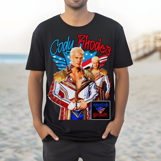 Cody Rhodes Vintage 90s Graphic Style Wrestling Shirt