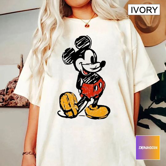 Discover Disney Mickey Mouse Shirt, Classic Sketch Shirt
