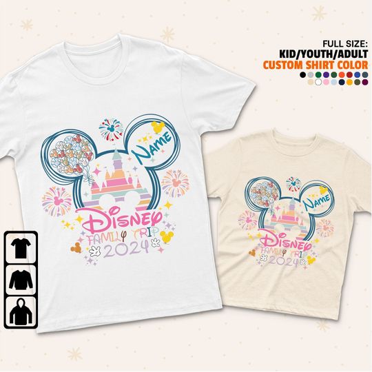 Discover Personalized Mickey And Friends Disney Trip 2024 Shirt, Disney Matching Family Shirt