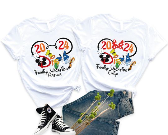 Discover Personalized Mickey And Friends Disney Trip 2024 Shirt, Disney Matching Family Shirt