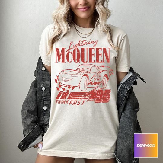 Retro Lightning McQueen Shirt, Vintage Disney Cars