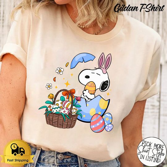 Discover Easter Cartoon Dog Friends Shirt, Dog Easter Shirt, Chilling With My Peeps Shirt