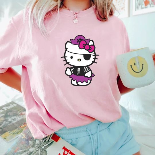 Hello Kitty Halloween Pirate Cat Tshirt, Hello Kitty T Shirt