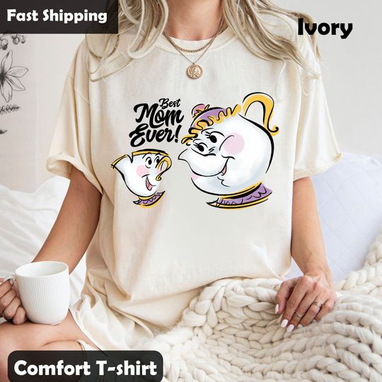 Discover Beauty and the Beast Chip Mrs. Potts Best Mom Ever Shirt