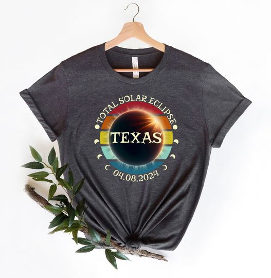Total Solar Eclipse 2024 Shirt, Texas Solar Eclipse T-Shirts