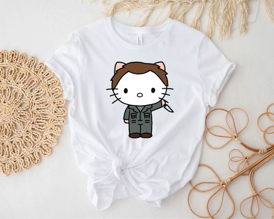 Hello Kitty Halloween Killer Cat Tshirt, Hello Kitty T Shirt