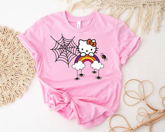 Hello Kitty Halloween Spider Cat Tshirt, Hello Kitty T Shirt
