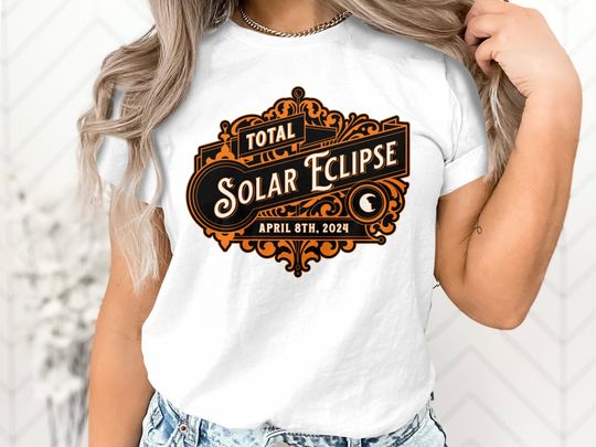 2024 Total Solar Shirt Cute Customized Total Solar Eclipse Shirt