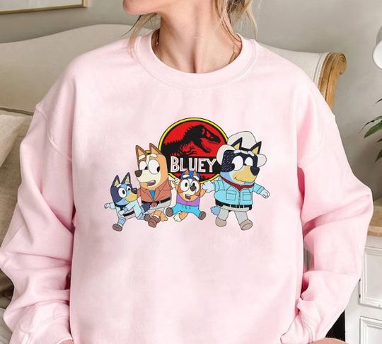 BlueyDad Jurassic Park Sweatshirt, Muffin Cupcake Heeler Sweatshirt