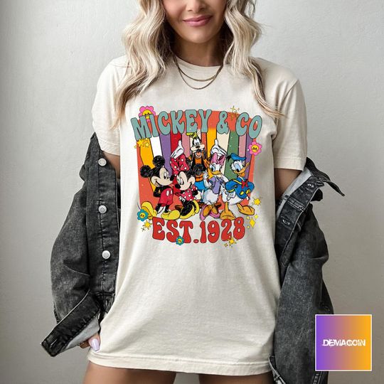 Discover Mickey & Co 1928 Shirt,Retro Vintage Disney Shirt