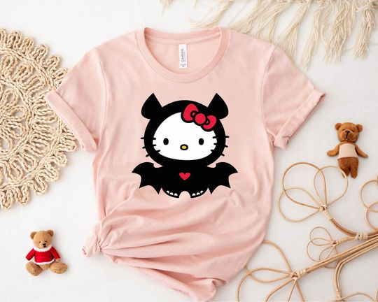 Hello Kitty Halloween Bat Cat Tshirt, Hello Kitty T Shirt