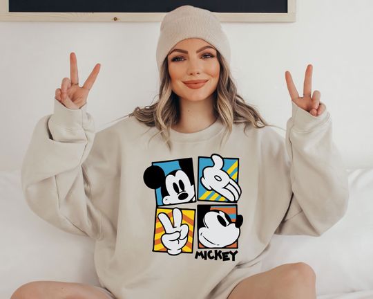 Discover Retro Mickey Sweatshirt, Disney Sweatshirt, Mickey Mouse Sweatshirt, Disneyland Sweatshirt