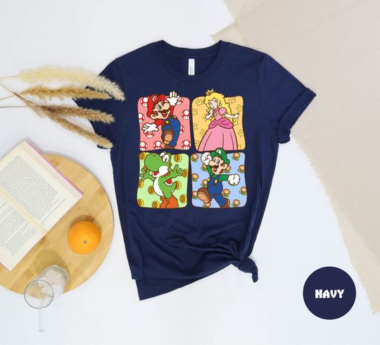 Super Mario Shirt, Super Mario Birthday Shirt, Super Mario Family T Shirt