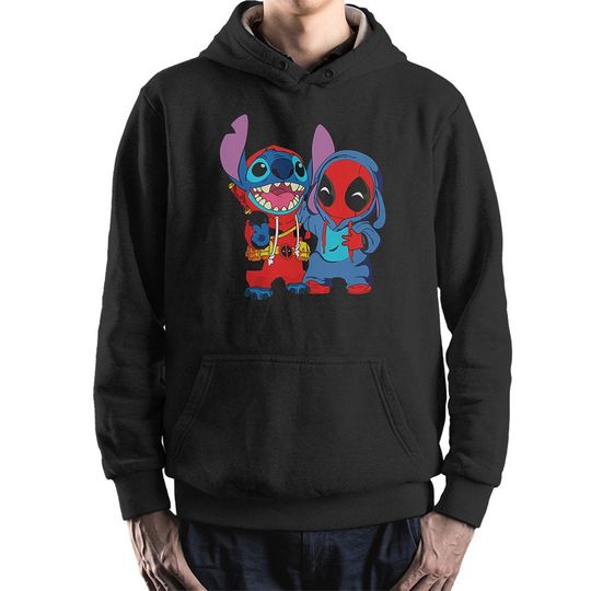 Deadpool and Stitch Best Friends Hoodie