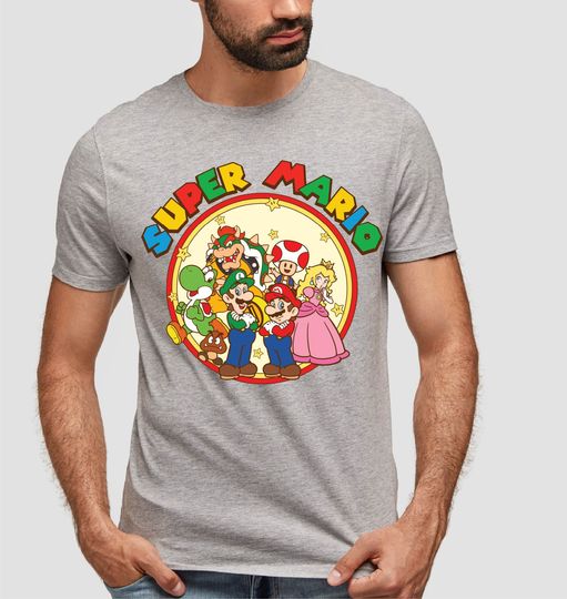 Super Mario Shirt, Super Mario Birthday Shirt, Super Mario Family T Shirt