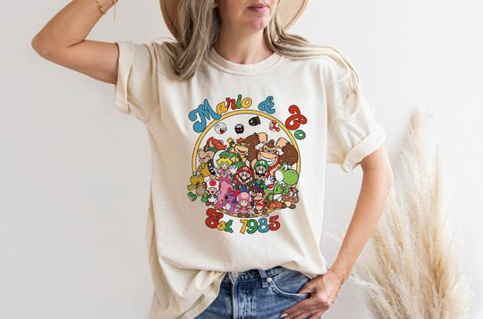 Super Mario Friend Tshirt, Super Mario Family Shirt