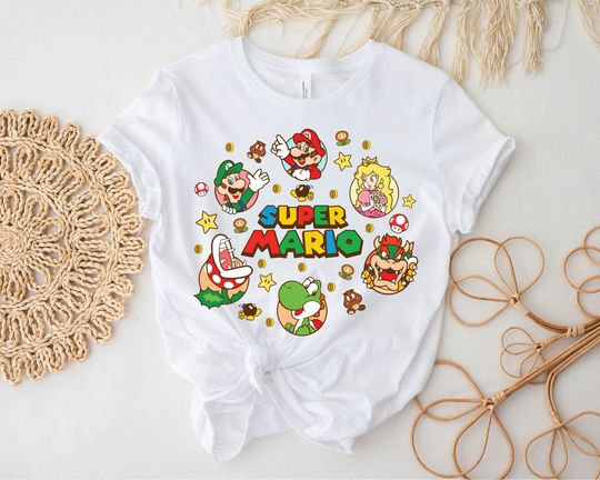 Super Mario Shirt, Super Mario Birthday Shirt, Super Mario Family Shirt