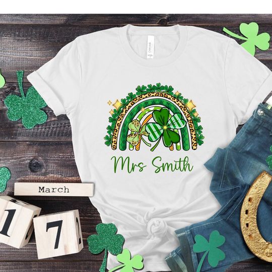 Custom St Patricks Day Teacher Shirt, Custom Teacher Shirt