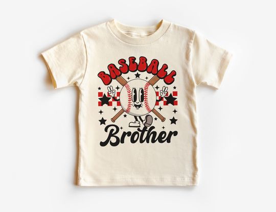 Discover Retro Baseball Brother Shirt - Matching Siblings Baseball Shirt