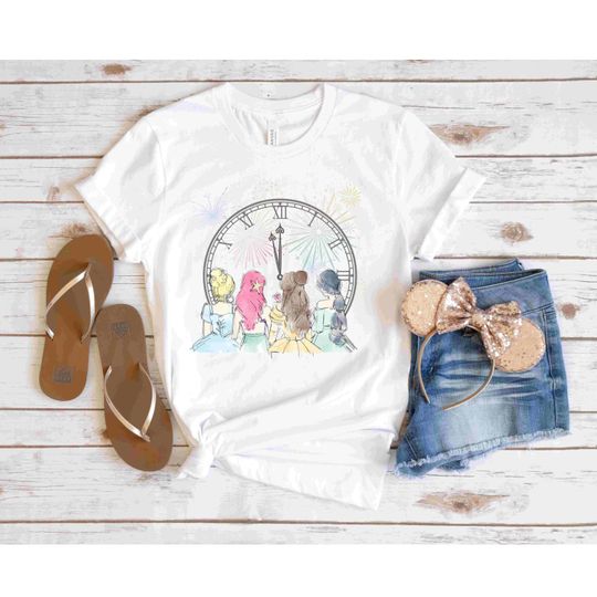 Discover New Years Disney Shirt, Happy New Years 2024 Shirt, Princess New Years Shirt