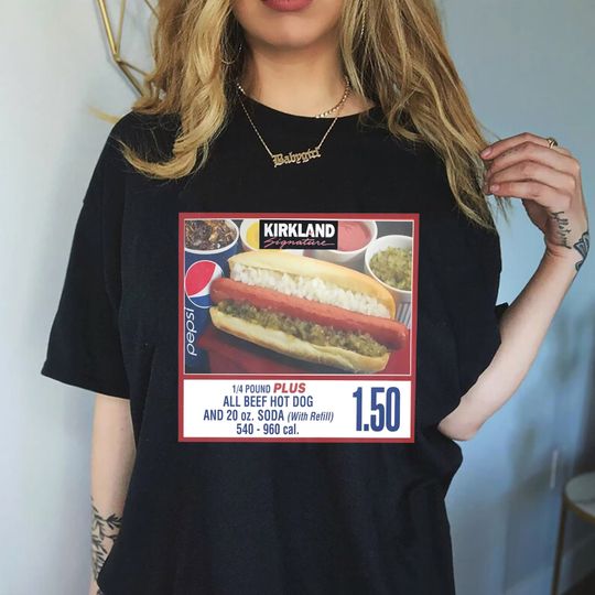 Costco Hot Dog & Soda Combo With Quote Shirt