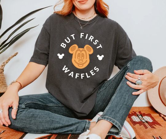 Mickey Waffle Shirt, But First Waffles Shirt, Funny Disney Snack