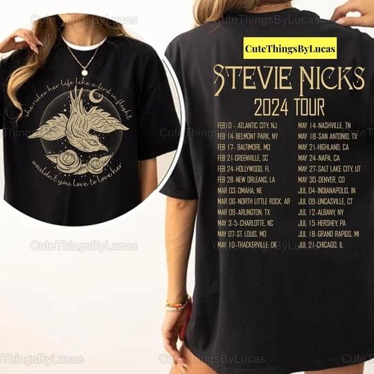 Discover Vintage Stevie Nicks Tour 2024 Shirt, Stevie Nicks Shirt, Tour 2024 Shirt
