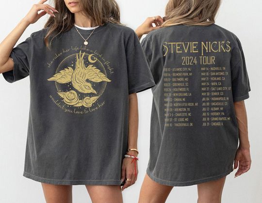 Retro Stevie Nicks 2024 Tour Shirt, Stevie Nicks Live On Tour 2024